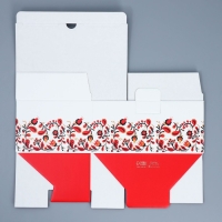 Коробка подарочная новогодняя складная &laquo;Народная&raquo;, 22 х 15 х 10 см, Новый год