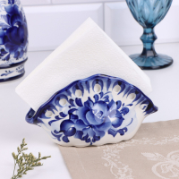 Салфетница &laquo;Ракушка&raquo;, гжель