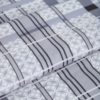 Комплект постельного белья 1,5 сп Ритм серый, 150х210 см, 150х210 см, 70х70 см, бязь, 120г/м, хл100% Комплект постельного белья 1,5 сп Ритм серый, 150х210 см, 150х210 см, 70х70 см, бязь, 120г/м, хл100%