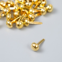 Брадсы для творчества металл "Золотой полушарик" набор 50 шт 1,5х0,8х0,8 см Брадсы для творчества металл "Золотой полушарик" набор 50 шт 1,5х0,8х0,8 см