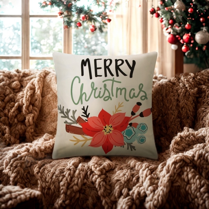 Новый год. Чехол на подушку Этель Новый год. Чехол на подушку Этель "Рождество" 40х40см,100% п/э