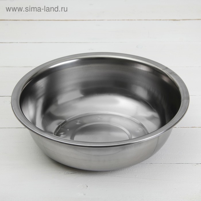 Миска из нержавеющей стали «Мэйли», 3 л, 29×9 см, цвет серябряный Миска из нержавеющей стали «Мэйли», 3 л, 29×9 см, цвет серябряный