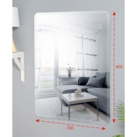 Зеркало настенное прямоугольное, с фацетом и закругленными углами, 35 х 45 см Зеркало настенное прямоугольное, с фацетом и закругленными углами, 35 х 45 см