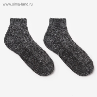 Носки мужские шерстяные укороченные цвет чёрный рисунок, размер 29 Носки мужские шерстяные укороченные цвет чёрный рисунок, размер 29