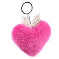 Брелок &laquo;Сердечко&raquo; с ушками, 7 см, цвет фуксия
