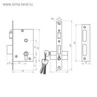 Замок врезной Зенит "Димитровград" ЗВ4-3.08, с ручкой
