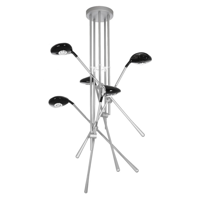 Люстра «5 клюшек» 65 × 110 см, 5 × 10 Вт, алюминий, пластик, свечение тёплое белое Люстра «5 клюшек» 65 × 110 см, 5 × 10 Вт, алюминий, пластик, свечение тёплое белое