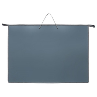 Папка А2 с ручками, 640 х 470мм, пластик, молния сверху, ПМ-А2-35, серая