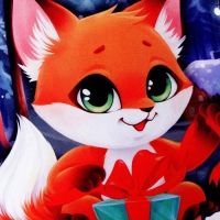 Новогодняя подушка круглая &laquo;Лисёнок&raquo;, на новый год