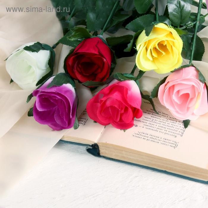Цветы искусственные "Роза" 65 см d-5 см, микс