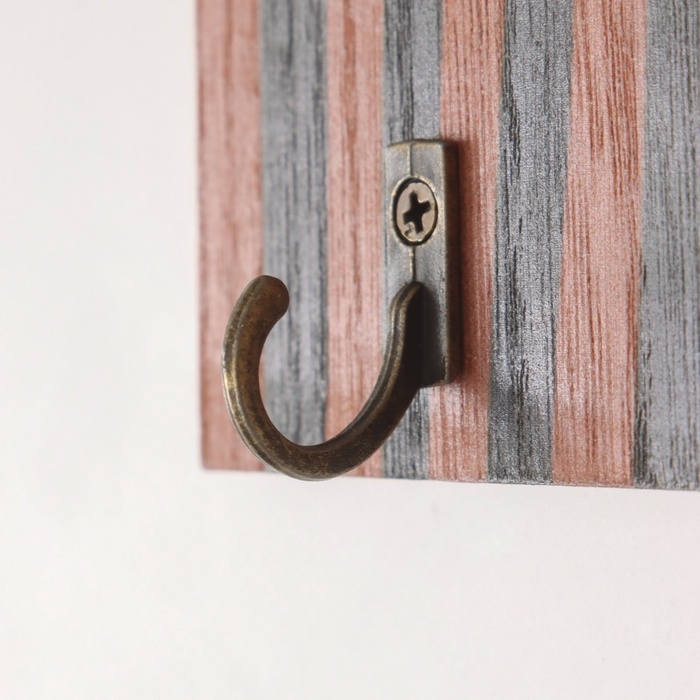 Крючки декоративные дерево "Абстракция. Цветочек в вазе" 1,5х19,2х23,3 см