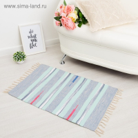 Ковер &laquo;СТРАЙП&raquo;, вид1, размер 50х80 см (&plusmn; 3 см), хлопок, цвет МИКС