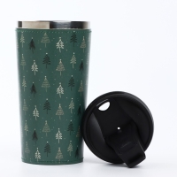 Термостакан в кожзаме "Елочки", 450 мл Термостакан в кожзаме "Елочки", 450 мл