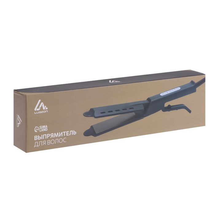 Выпрямитель Luazon LW-38, 60 Вт, керамико-турмалиновое покрытие, до 220°C, чёрный Выпрямитель Luazon LW-38, 60 Вт, керамико-турмалиновое покрытие, до 220°C, чёрный