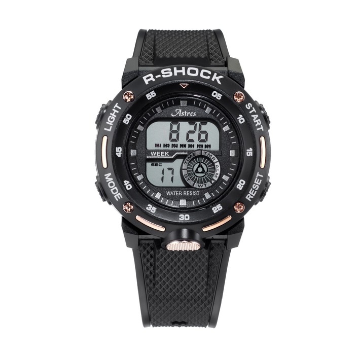 Часы наручные электронные Astres R-Shock, d-5.3 см, ремешок силикон, водонепроницаемые Часы наручные электронные Astres R-Shock, d-5.3 см, ремешок силикон, водонепроницаемые