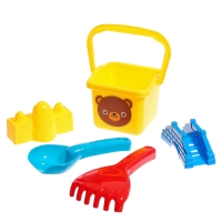 Набор для игры в песке «Весёлый медведь», 5 предметов Набор для игры в песке «Весёлый медведь», 5 предметов
