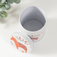 Шкатулка металл цилиндр "Конёк расписной" 7,5х7,5х11 см Шкатулка металл цилиндр "Конёк расписной" 7,5х7,5х11 см