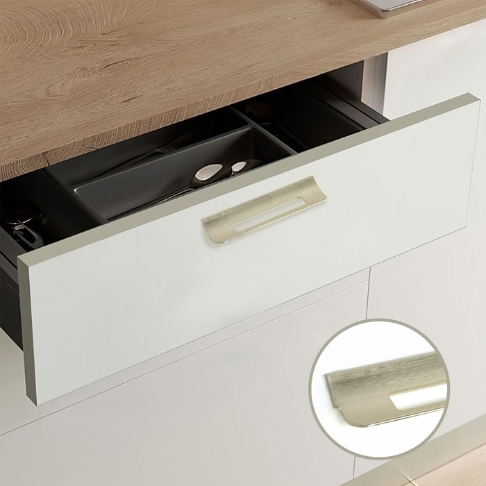 Ручка скоба мебельная RS1402, м/о=160, цвет сатиновое золото Ручка скоба мебельная RS1402, м/о=160, цвет сатиновое золото