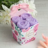 Набор махровых полотенец &laquo;Для тебя&raquo; 30х30 см-4шт, хлопок 340 гр/м2