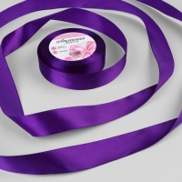 Лента атласная, 25 мм &times; 23 &plusmn; 1 м, цвет фиолетовый №34