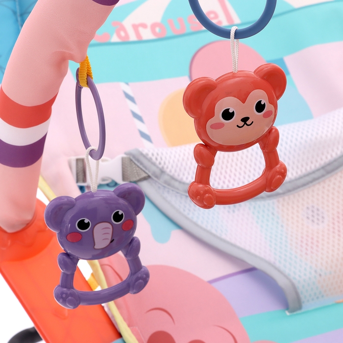 Набор 2 в 1 качель и коврик &laquo;Утёнок&raquo;, световые, звуковые эффекты, цвет розовый