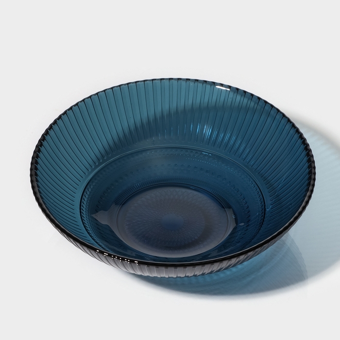 Салатник стеклянный &laquo;Луиз&raquo;, 200 мл, d=16 см, цвет лондон топаз