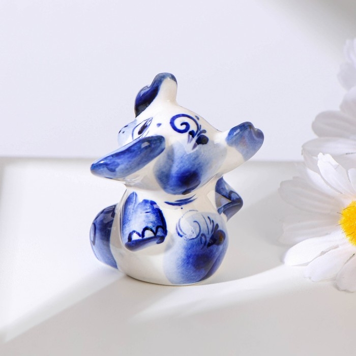 Сувенир &laquo;Слон&raquo;, средний, 7 см, гжель