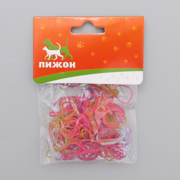 Резинки для животных повышенной прочности Резинки для животных повышенной прочности "Пастель", набор 100 шт, микс цветов