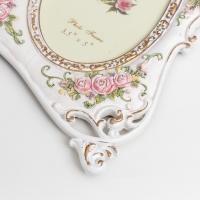 Фоторамка полистоун на 2 фото 10х15 см "Розарий" стразы 23х24,5 см