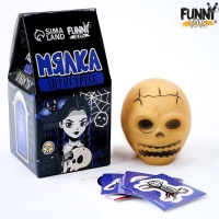 Хэллоуин. Антистресс сквиш мялка &laquo;Череп&raquo;, с наклейками, цвета МИКС