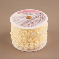 Жемчуг на нитях, плоский, 10 мм, 9 ± 1 м, цвет молочный Жемчуг на нитях, плоский, 10 мм, 9 ± 1 м, цвет молочный