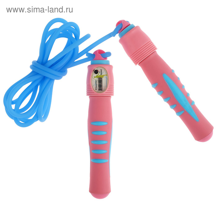 Скакалка ONLYTOP, со счётчиком, 3 м, d=0,6 см, цвета МИКС Скакалка ONLYTOP, со счётчиком, 3 м, d=0,6 см, цвета МИКС