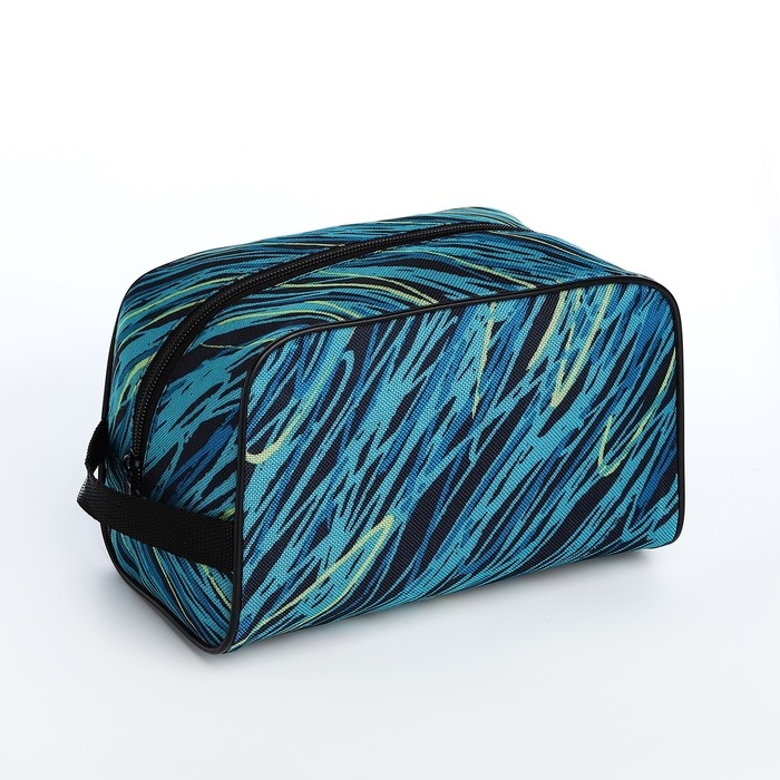 Косметичка на молнии, цвет голубой/чёрный Косметичка на молнии, цвет голубой/чёрный
