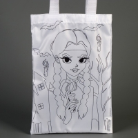 Сумка-шопер, раскраска &laquo;Девочка с косичками&raquo;, 32 х 23 см