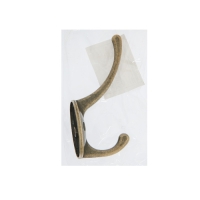 Крючок мебельный ТУНДРА TKD008, двухрожковый, бронза