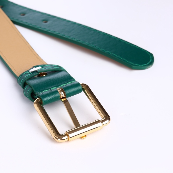 Ремень женский, ширина 3 см, пряжка металл, цвет зелёный Ремень женский, ширина 3 см, пряжка металл, цвет зелёный