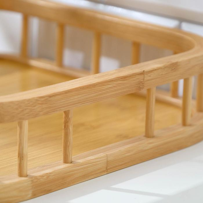 Поднос квадратный Доляна Jungle, 30,5&times;30,5 см, бамбук