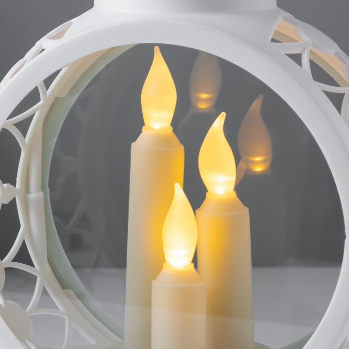 Ночник Ночник "Свечи" LED белый 9,7х16,5х25 см, батарейки AAAх2 (не в комплекте), свечение желтое