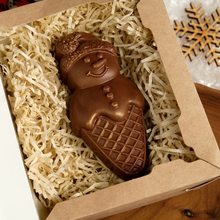 Шоколадная фигурка Снеговик-мороженка, 80 г