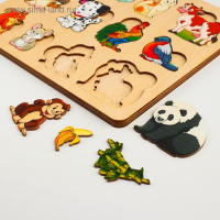 Развивающая доска &laquo;Кто что ест&raquo; дерево