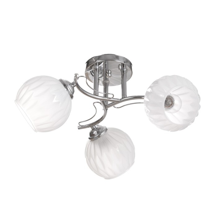 Люстра "Селена" 3х40Вт Е27 Хром 48х48х21см