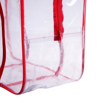 Сумка в роддом, размер 40х50х25 см, карман сбоку, цвет прозрачный/красный, Mum&Baby Сумка в роддом, размер 40х50х25 см, карман сбоку, цвет прозрачный/красный, Mum&Baby