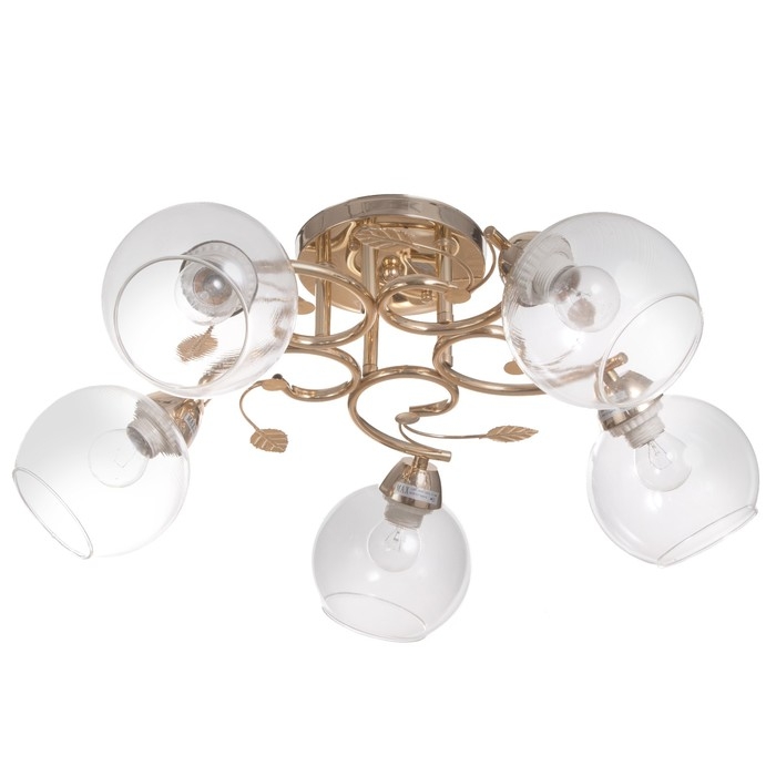 Люстра "Алеста" 5х60Вт Е27 Золото 58х58х23см