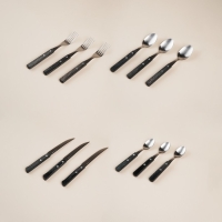 Набор столовых приборов из нержавеющей стали SL Home, 24 предмета, цвет серебряный, цвет ручки коричневый Набор столовых приборов из нержавеющей стали SL Home, 24 предмета, цвет серебряный, цвет ручки коричневый