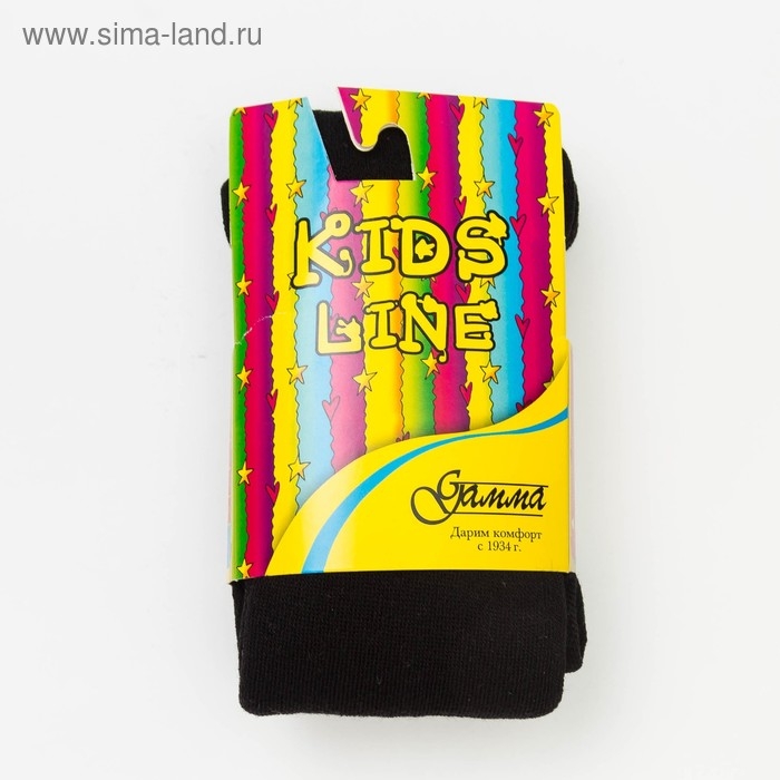 Леггинсы детские махровые &laquo;Орнамент с медведем&raquo;, цвет чёрный, рост 104-110