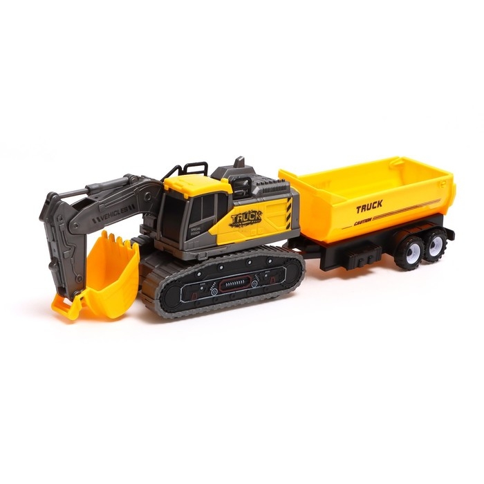 Экскаватор инерционный «Стройка», с прицепом, МИКС Экскаватор инерционный «Стройка», с прицепом, МИКС