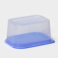 Контейнер для продуктов с паровыпуском, 750 мл, 16&times;11&times;7 см, прямоугольный, цвет микс