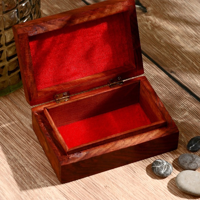 Шкатулка дерево резная Шкатулка дерево резная "Два сердца" 15х10х6,5 см