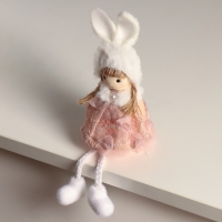 Кукла интерьерная "Ангелочек в цветочном платье в шапке с ушками" 5,5х7х19,5 см Кукла интерьерная "Ангелочек в цветочном платье в шапке с ушками" 5,5х7х19,5 см