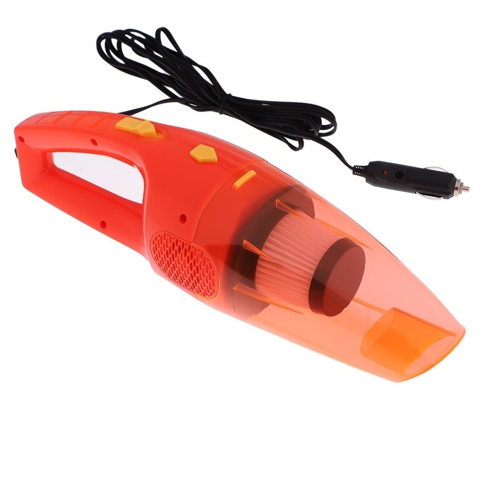 Пылесос автомобильный CARTAGE, 5 насадок, 140 Вт, 12 В, оранжевый Пылесос автомобильный CARTAGE, 5 насадок, 140 Вт, 12 В, оранжевый